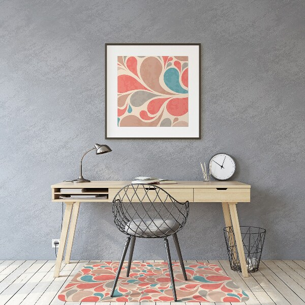 Tapis pour chaise de bureau Larmes colorées