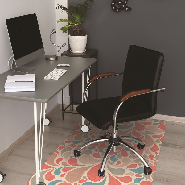 Tapis pour chaise de bureau Larmes colorées