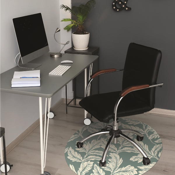 Tapis pour chaise de bureau Feuille élégante