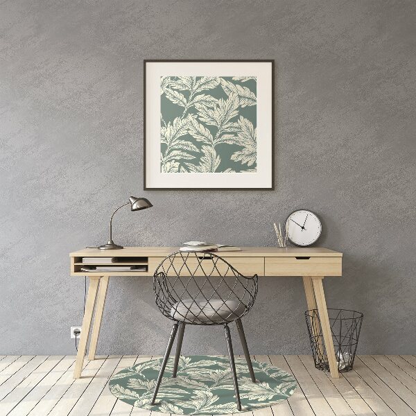 Tapis pour chaise de bureau Feuille élégante