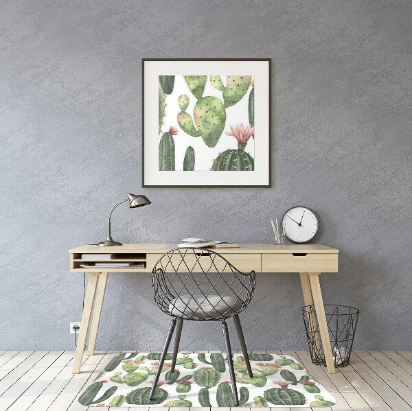 Tapis fauteuil bureau do biura Cactus avec des pointes