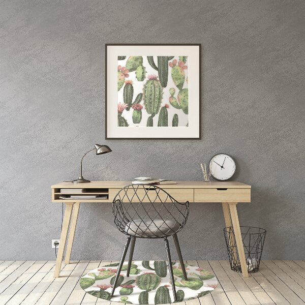 Tapis fauteuil bureau do biura Cactus avec des pointes