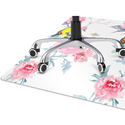 Tapis pour chaise de bureau Oiseaux et fleurs