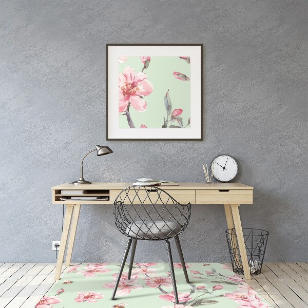 Tapis de chaise fleurs de cerisier