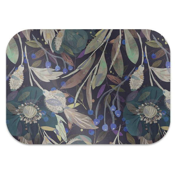 Tapis de chaise de bureau Modèle botanique