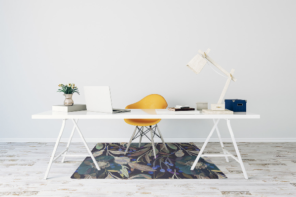 Tapis de chaise de bureau Modèle botanique