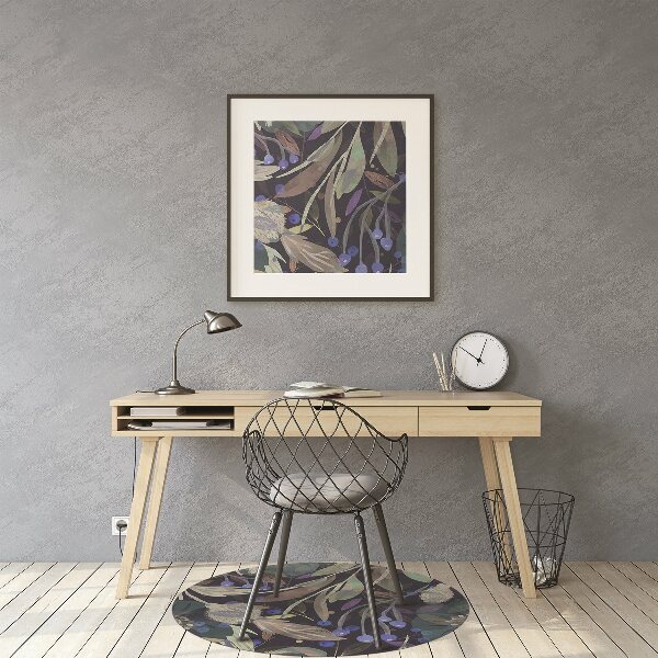 Tapis de chaise de bureau Modèle botanique