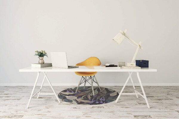 Tapis de chaise de bureau Modèle botanique