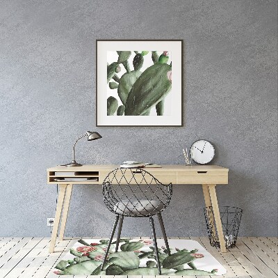 Tapis de chaise de bureau Cactus