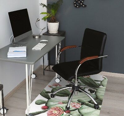 Tapis de chaise de bureau Cactus