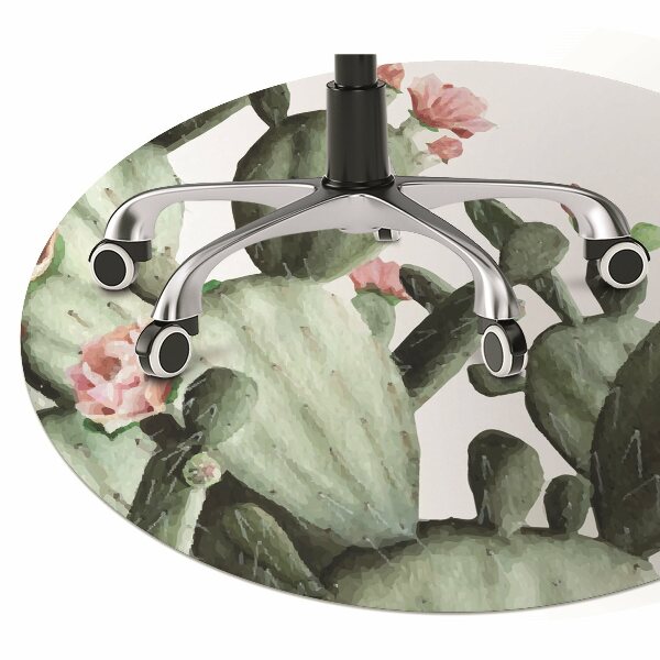Tapis de chaise de bureau Cactus