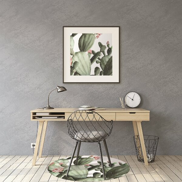 Tapis de chaise de bureau Cactus