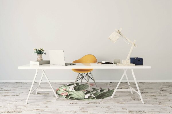Tapis de chaise de bureau Cactus
