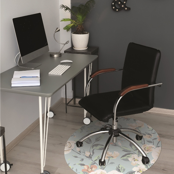 Tapis protection sol Fleurs de style vintage