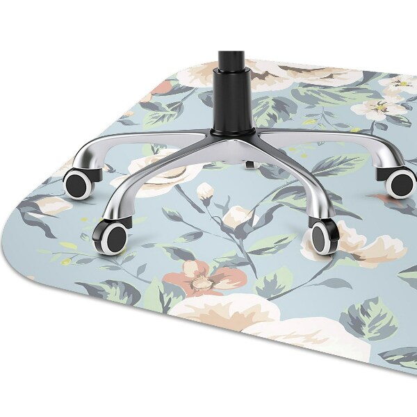 Tapis protection sol Fleurs de style vintage
