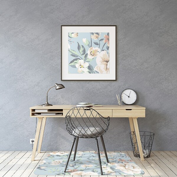 Tapis protection sol Fleurs de style vintage