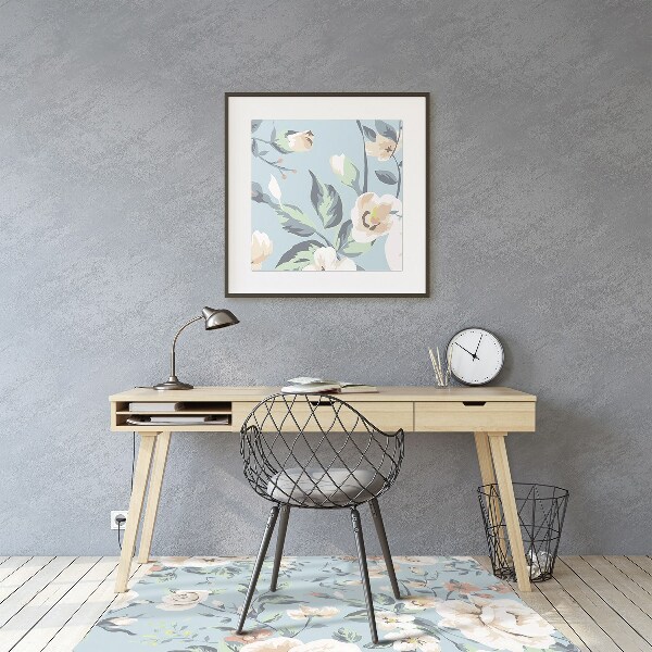 Tapis protection sol Fleurs de style vintage