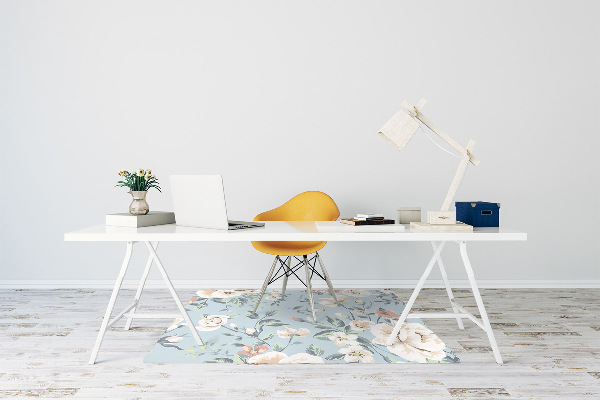 Tapis protection sol Fleurs de style vintage