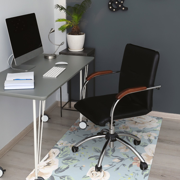 Tapis protection sol Fleurs de style vintage