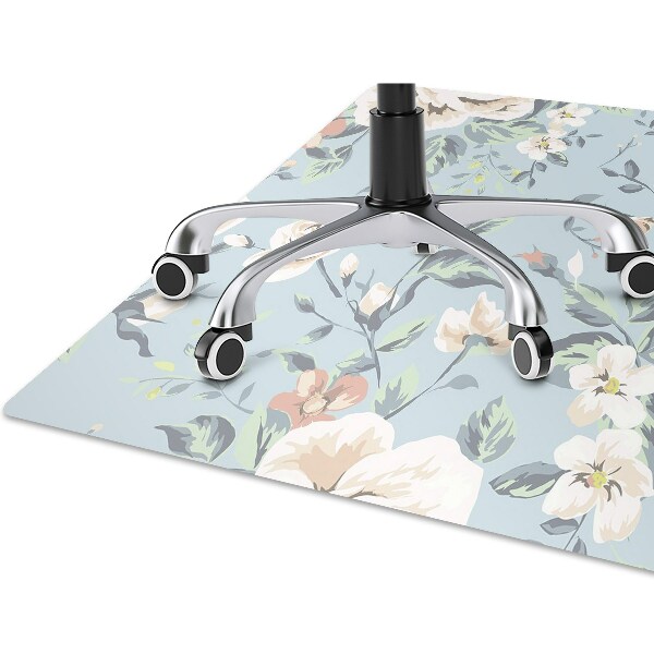 Tapis protection sol Fleurs de style vintage