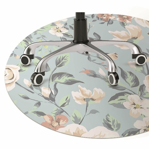 Tapis protection sol Fleurs de style vintage