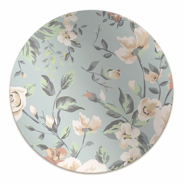 Tapis protection sol Fleurs de style vintage