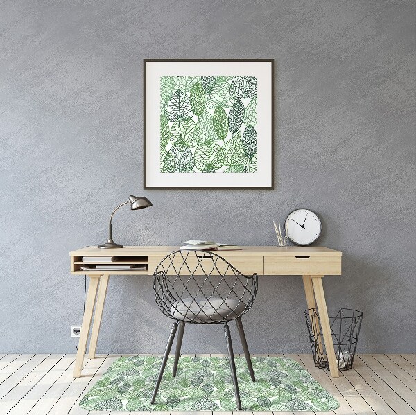 Tapis de chaise Feuilles de forêt