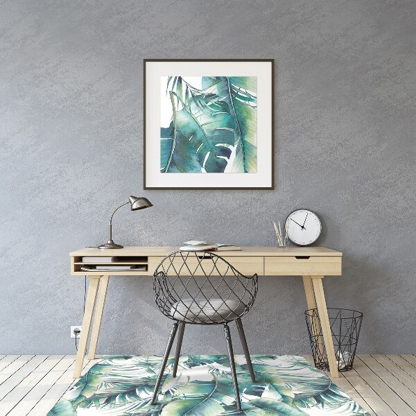 Tapis pour chaise de bureau Feuilles de palmier