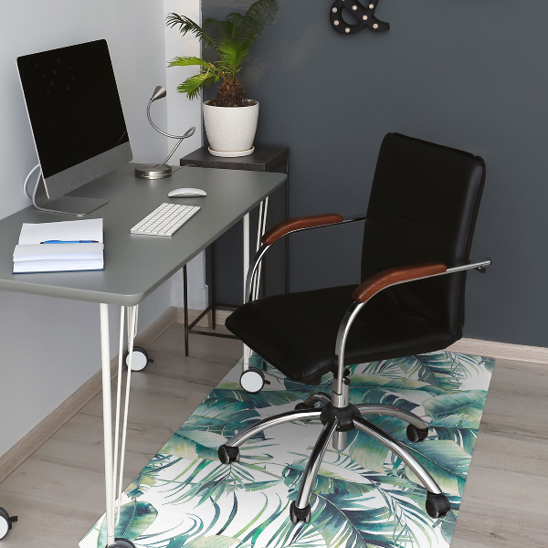 Tapis pour chaise de bureau Feuilles de palmier