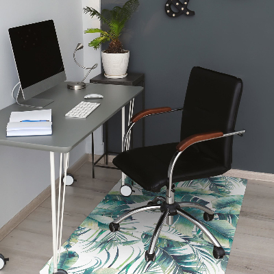 Tapis pour chaise de bureau Feuilles de palmier