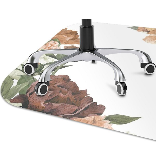Tapis de chaise de bureau Pivoines vintage