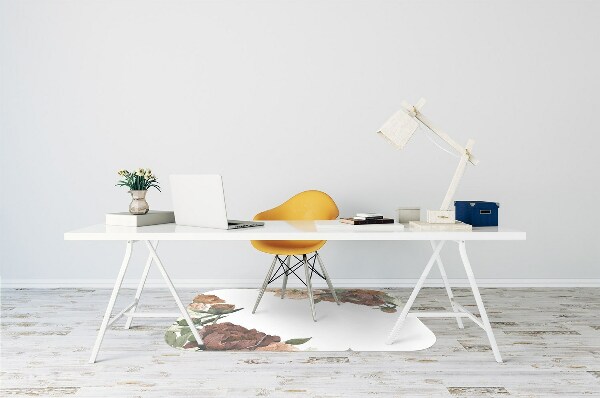 Tapis de chaise de bureau Pivoines vintage