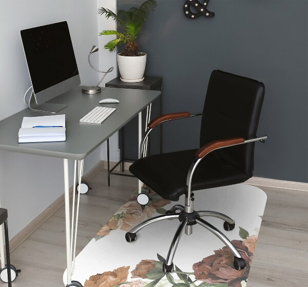Tapis de chaise de bureau Pivoines vintage