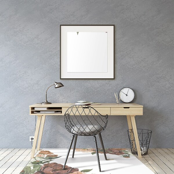 Tapis de chaise de bureau Pivoines vintage