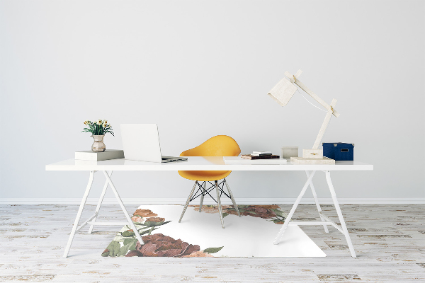 Tapis de chaise de bureau Pivoines vintage