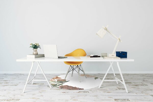 Tapis de chaise de bureau Pivoines vintage