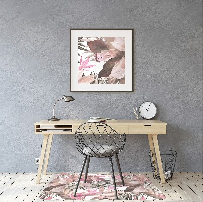 Tapis pour chaise de bureau Rose tropical