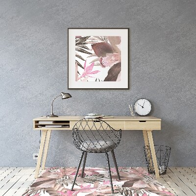 Tapis pour chaise de bureau Rose tropical