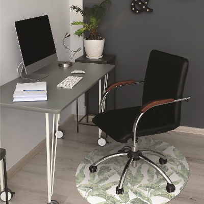 Tapis de chaise de bureau Feuilles de banane