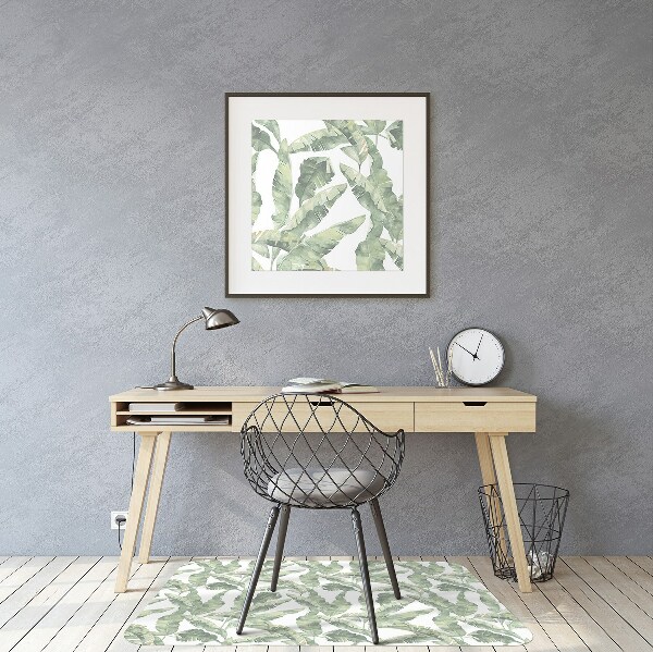Tapis de chaise de bureau Feuilles de banane