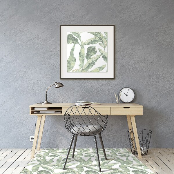 Tapis de chaise de bureau Feuilles de banane