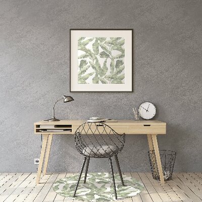 Tapis de chaise de bureau Feuilles de banane