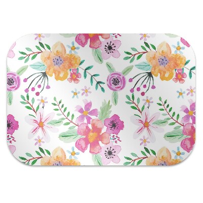 Tapis de chaise de bureau Dessin de fleurs