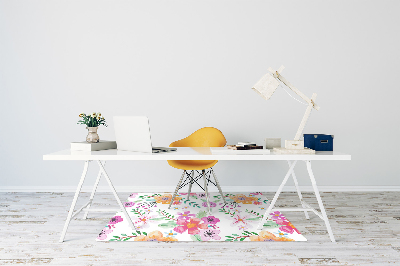 Tapis de chaise de bureau Dessin de fleurs