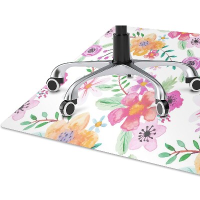 Tapis de chaise de bureau Dessin de fleurs