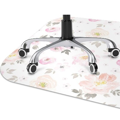 Tapis fauteuil bureau do biura Fleurs aquarelles