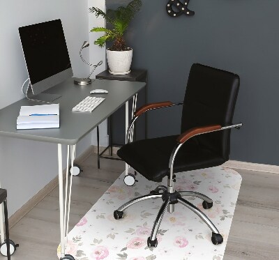 Tapis fauteuil bureau do biura Fleurs aquarelles