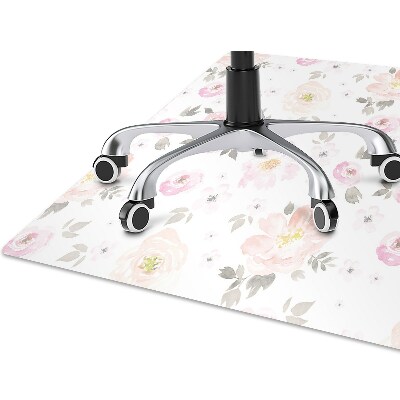 Tapis fauteuil bureau do biura Fleurs aquarelles