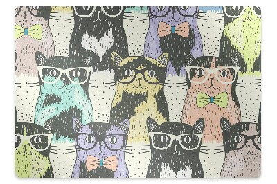 Tapis protège sol Chats dans des lunettes