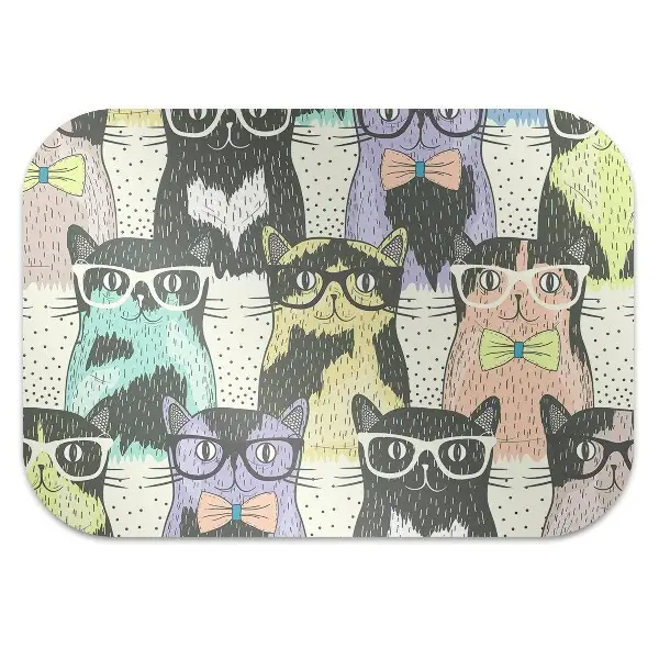 Tapis protège sol Chats dans des lunettes